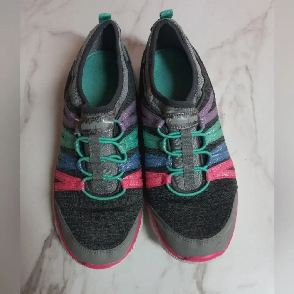 Skechers Flex Memory Foam Gratis Empower Gray/Multicolor Sneakers Size 4